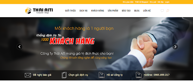 Share Template Blogspot Thaiaiti Công Ty đẹp, chuẩn seo 2016