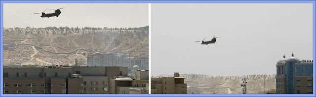 US Chinook's Flying Over The US Embassy In Kabul On 15th of August