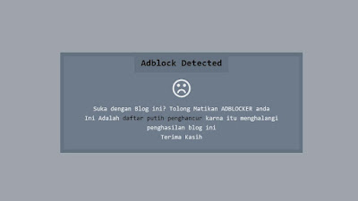 Cara Membuat Notifikasi Adblocker  Adsense Ala Arlina Design