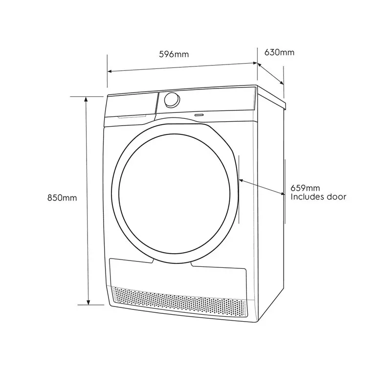 Máy sấy ngưng tụ Electrolux 8Kg EDC804P5WB