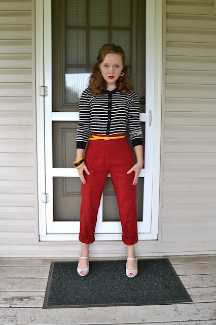 Flashback Summer: Lady In Red... Trousers - Butterick 9779