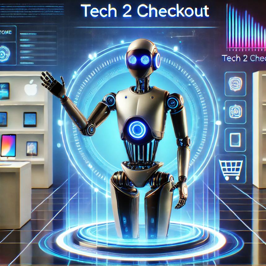 Robot greetings online visitors Robot greetings online visitors