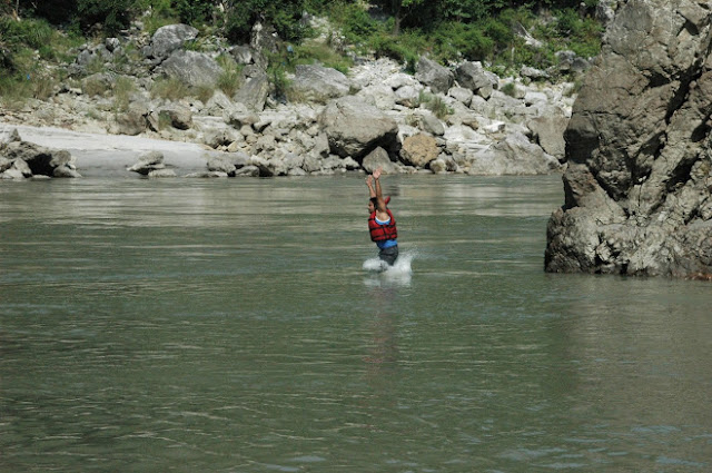 jumping into water from great heights