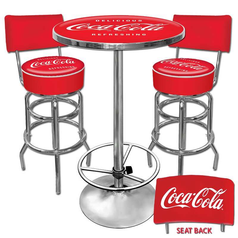 Review ﻿Coca Cola 3 Piece Pub Table Set 3 Piece Kitchen ...