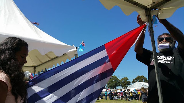 Foto Dukungan Papua Merdeka, Fiji Day Sydney Australia 