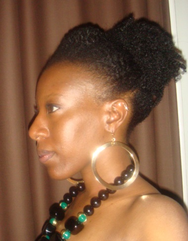 hair pinned up. Last week I wore my hair in pinned up twists for a protective style: