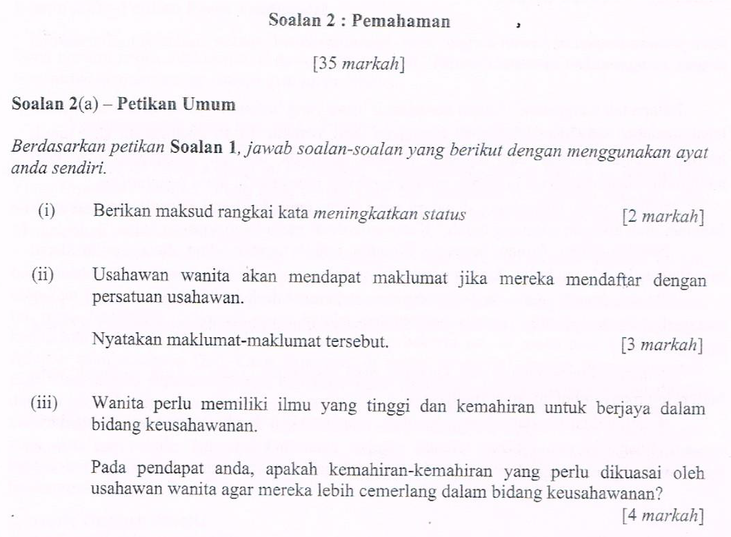 KEBANYAKAN PELAJAR 5 SAINS GAGAL UNTUK MENJAWAB SOALAN