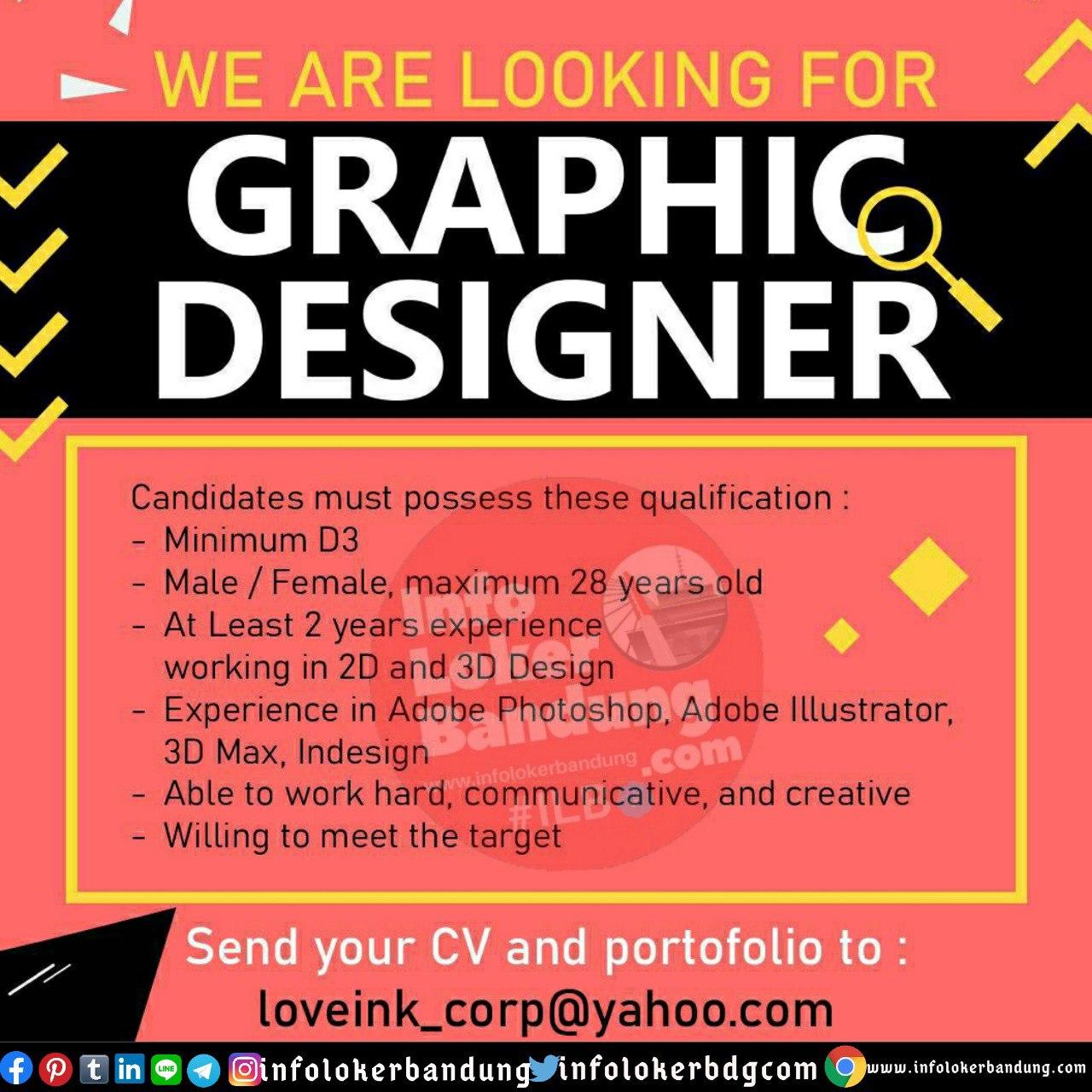  Lowongan  Kerja  Graphic Designer  Loveink Corp Bandung  Juli 