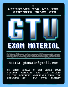 gtu exam provide you the best exam material for B.E, M.C.A, M.B.A, Pharmacy, G.C.E.T and GujCet!