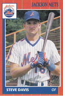 Steve Davis 1990 Jackson Mets card