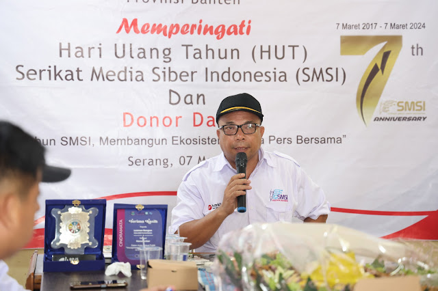 HUT Ke-7 Tahun SMSI Provinsi Banten Gelar Donor Darah