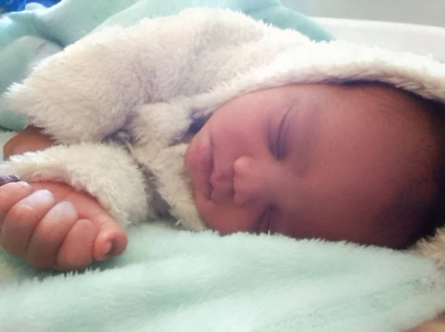 A baby who was born after using Maharani and Kacip Fatimah coffee