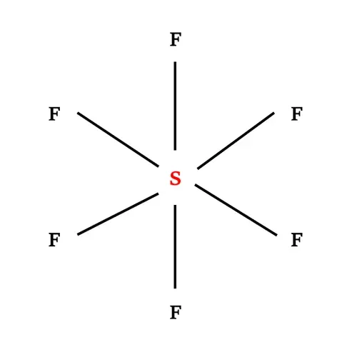 Structural formula of SF6