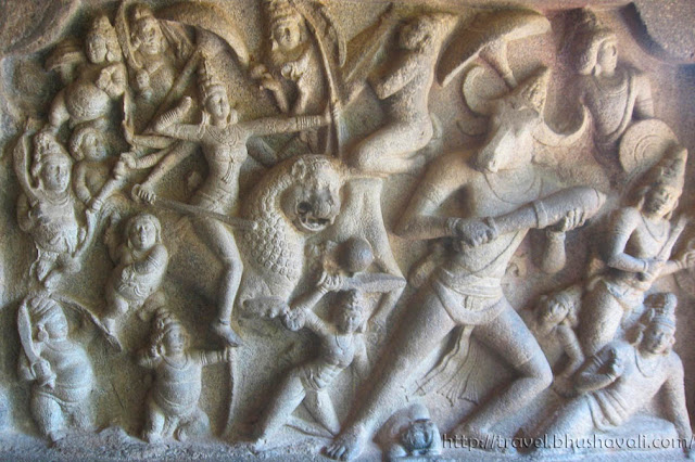 UNESCO World Heritage Sites in India - Mahabalipuram Mahishasura Mardhini Panel