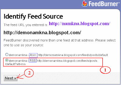 Cách đăng ký và sử dụng FeedBurner cho Blogspot  - by: http://namkna.blogspot.com/
