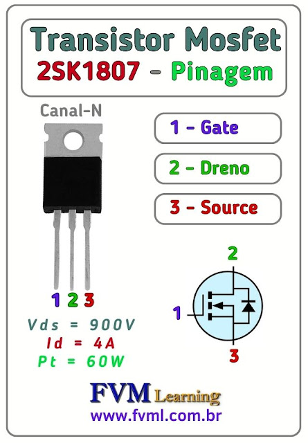 Datasheet-Pinagem-Pinout-Transistor-Mosfet-Canal-N-2SK1807-Características-Substituição-fvml
