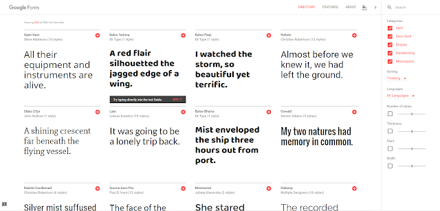 Yenilenen Google Fonts ve Blogger'da Kullanımı