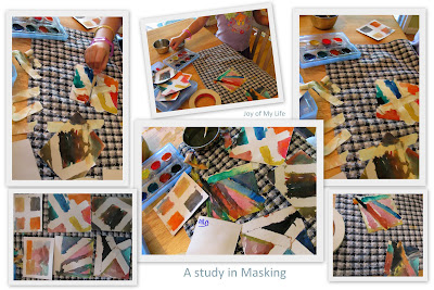 masking tape watercolor technique masking kids art