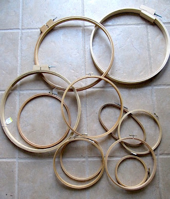 fabric hoops wall decor