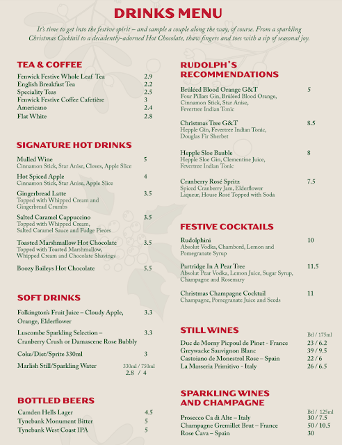 Rudolph's Restaurant Fenwick : Drinks Menu