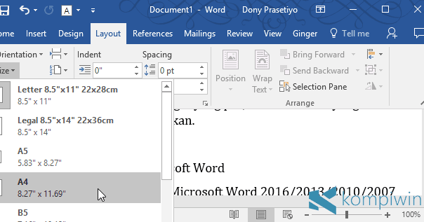 Cara Ubah & Buat Sendiri Ukuran Kertas di Microsoft Word 