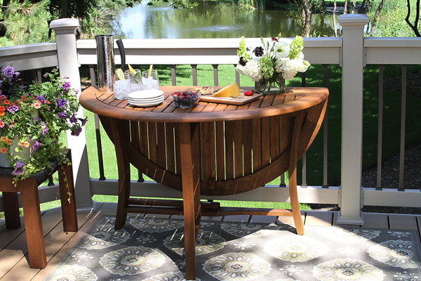 round outdoor fold up table