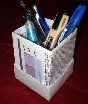 Kotak Pensil Atk dari Kertas Cara Melipat menjadi Box 