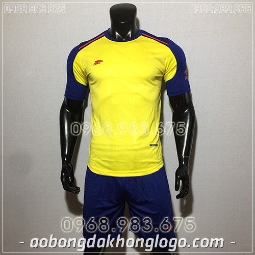 Áo bóng đá ko logo Eureka Raki màu vàng