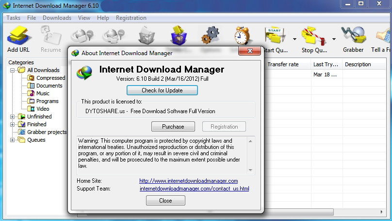 Free Download Internet Download Manager (IDM) 6.10 Build 2 ...