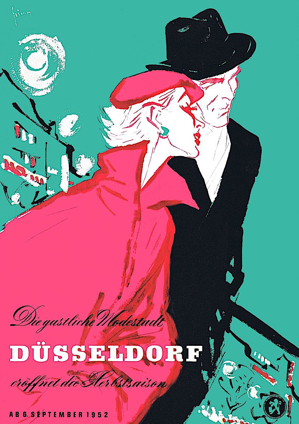 a Gerd Grimm 1952 poster for Dusseldorf