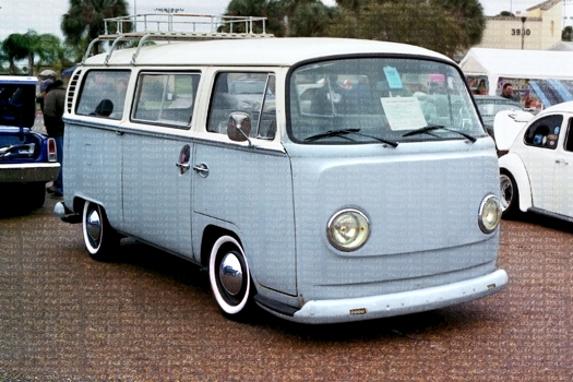 According to the sign on the windshield this great looking custom VW T2 Bus