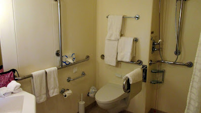 Handicapped accessible balcony cabin toilet on Princess Cruises Royal Princess cruise ship