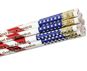 Flag Personalized Pencils