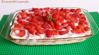 Tiramisù di fragole e ricotta senza uova- Dolce con le fragole senza uova