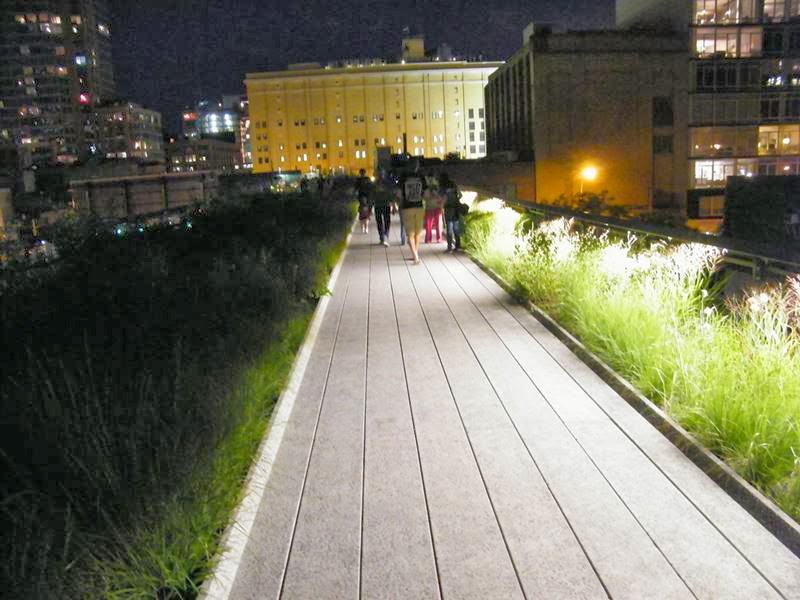 High Line Park, New York in Night