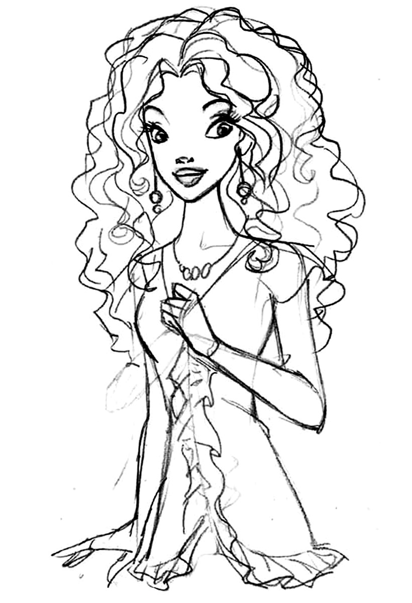 BARBIE COLORING PAGES: BLACK - OR ETHNIC - BARBIE COLORING ...