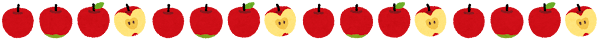 リンゴのライン素材