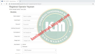 Cara Daftar/Registrasi Verval Yayasan