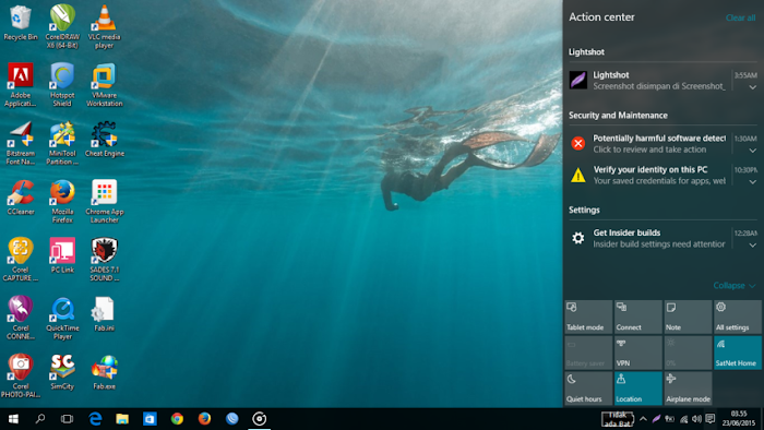 Action Center WIndows 10