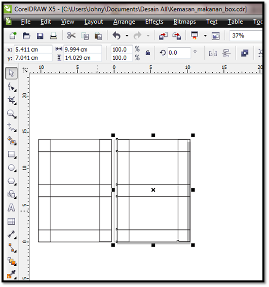 MEMBUAT DESAIN  BOX  KEMASAN  MAKANAN  DENGAN COREL DRAW Ushare