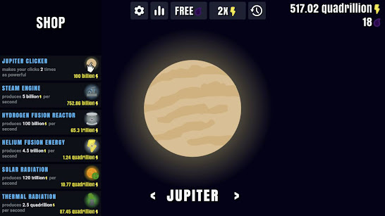 Planet Clicker 2 game