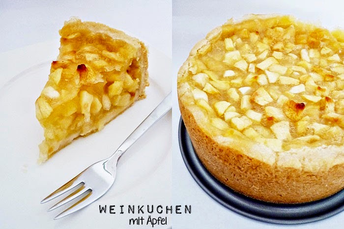 Weinkuchen mit Äpfeln