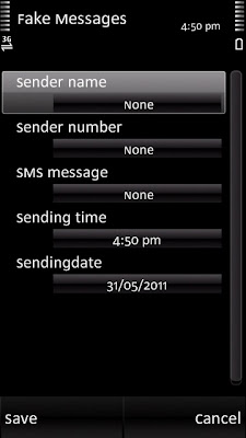 Fake SMS enables you to schedule the receiving of fake SMS messages