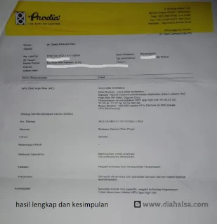 hasil dan kesimpulan pap smear
