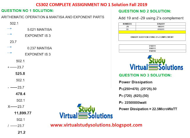 CS302 Assignment No 1 Complete Solution Fall 2019 Sample Preview