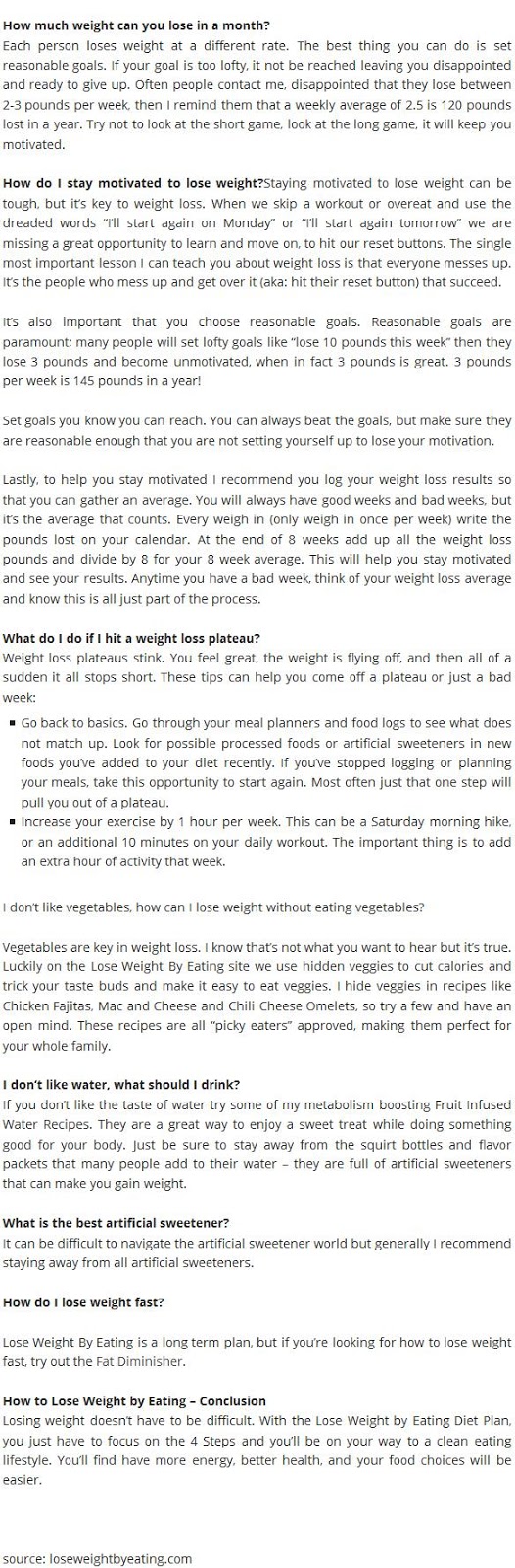 How to Lose Weight by Eating – Conclusion