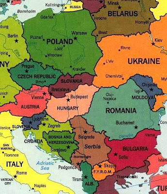 The map in my head of Eastern Europe is vague.