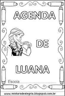 Capa para agenda Frozen