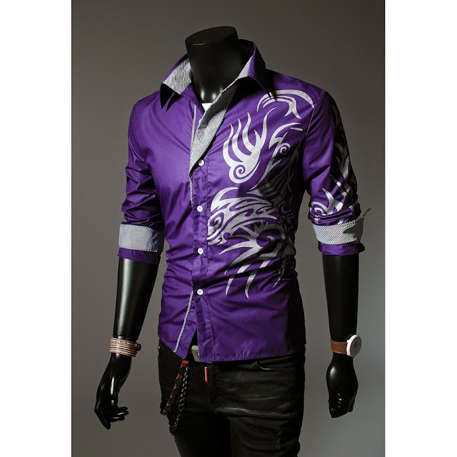 New Dragon Design Dress Shirt