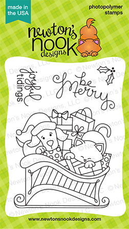 Christmas Delivery - 3x4 Christmas Stamp set with Sled by Newton's Nook Designs